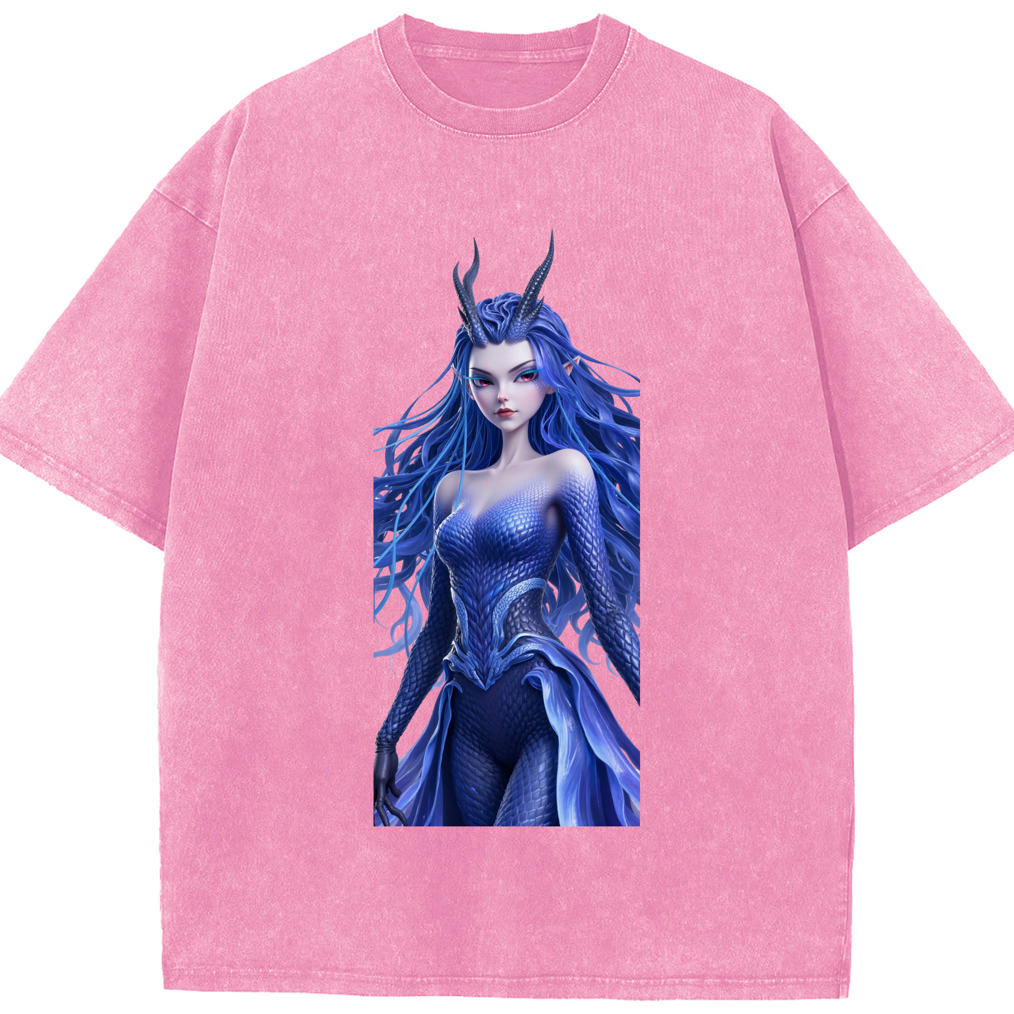 （画像用） Ne Zha 2 ナタ 魔童の大暴れ 綿100% ヴィンテージ風 半袖Tシャツ（フロントプリント）